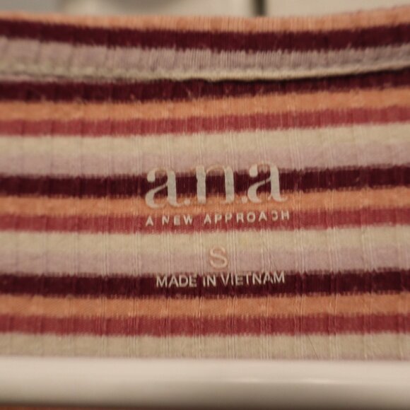a.n.a. Pink Striped Henley - Picture 3 of 3